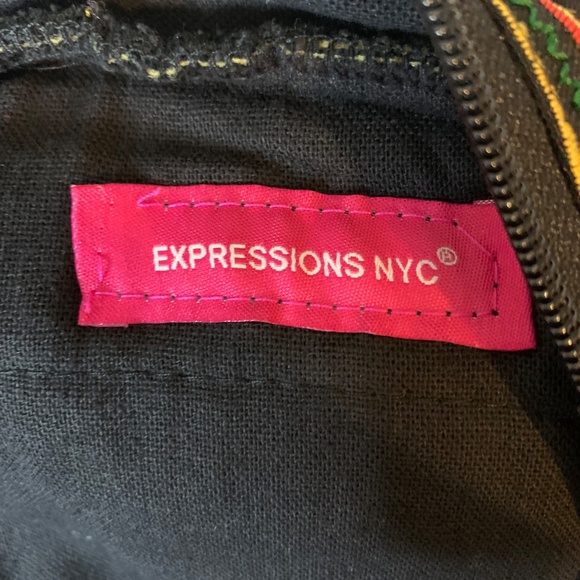 Colorful Embroidered Backpack by Expressions NYC. - Picture 9 of 13